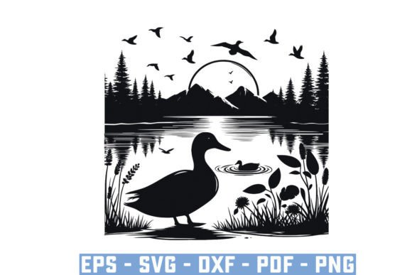 Download Flying Mallard Duck Silhouette Files Svg - Silhouette files Collection