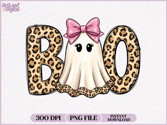 Download Boo Ghost Leopard Halloween PNG - Halloween png Collection