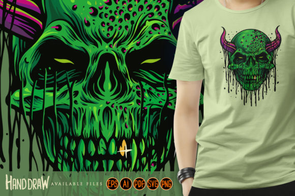Download Zombie Evil Skull Halloween Illustration - Premium Resources