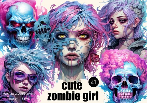 Download Сute Zombie Girl 21 PNG Clipart - Zombie Collection