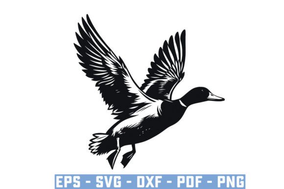 Download Flying Mallard Duck Silhouette Files Svg - Silhouette files Collection